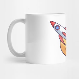 Astronaut Hugging the Moon Mug